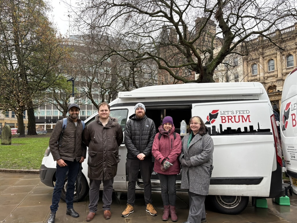 Envirotech FM volunteers outside the Let's Feed Brum van